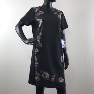 Simply Vera Wang | Black Floral Sheath Dress